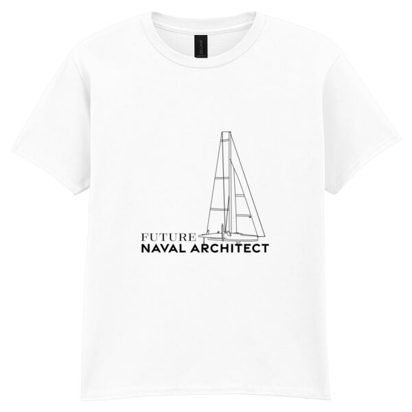 RINA Future Naval Architect Kids' T-shirt - White or Sand/Navy Design Thumbnail