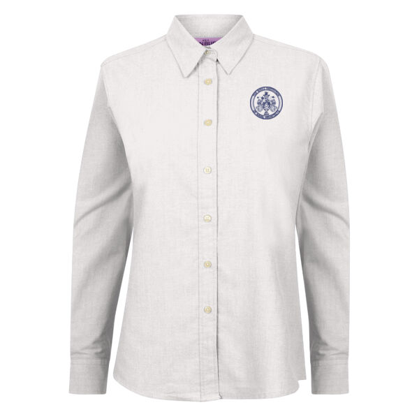 RINA Women's Classic Oxford Shirt - White or Blue Thumbnail