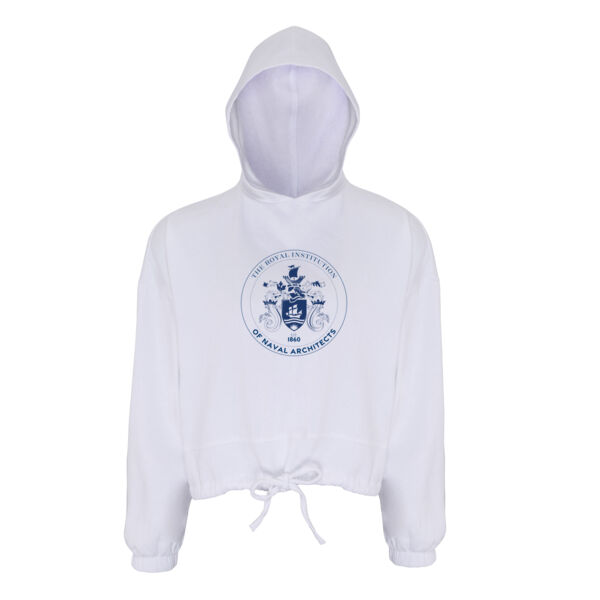 RINA Motto Women's Cropped Oversize Hoodie - White or Sand Thumbnail